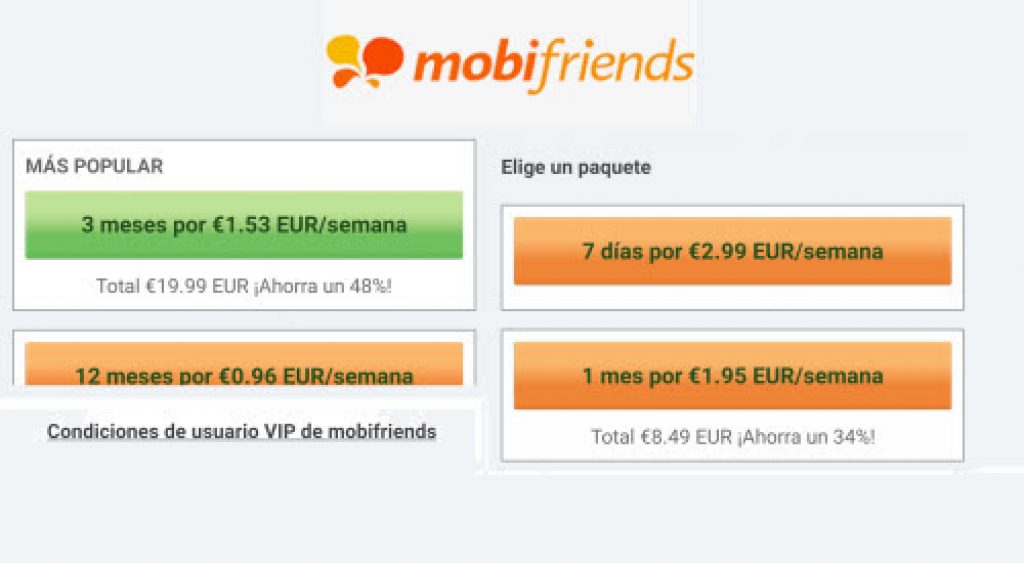 precio mobifriends premium