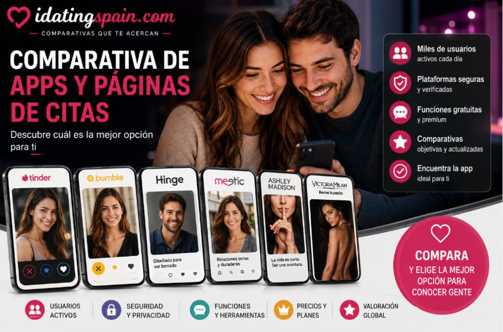 comparativa de apps y paginas de citas