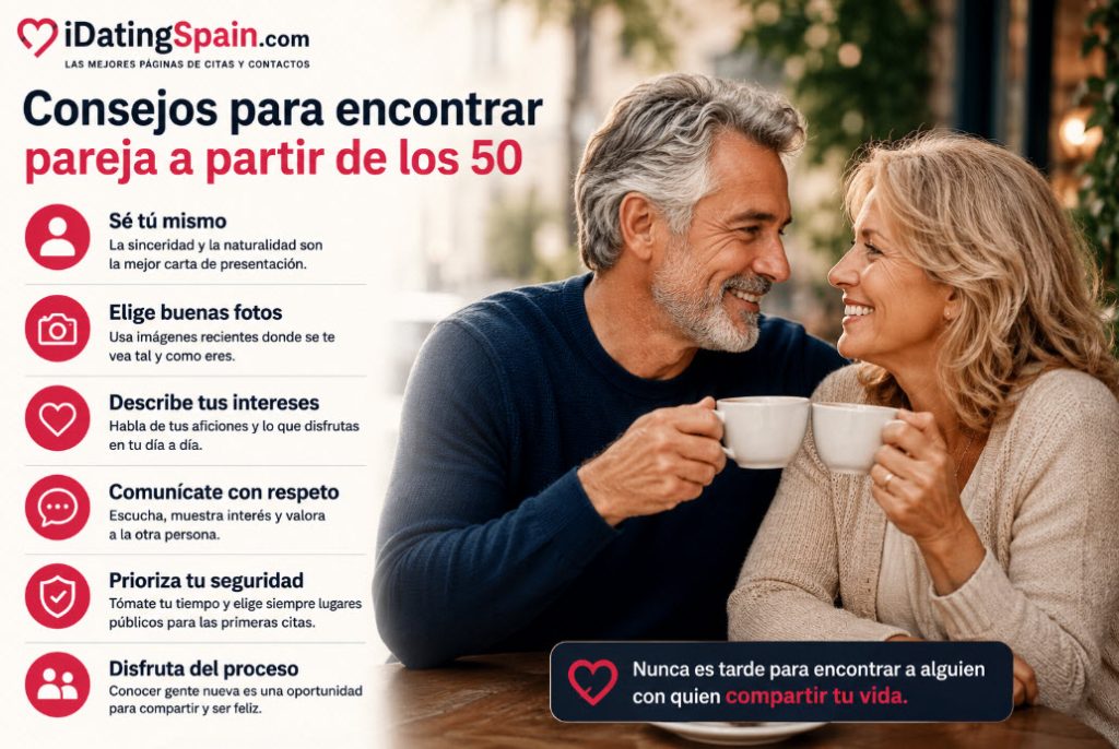 Consejos para encontrar pareja a partir de los 50